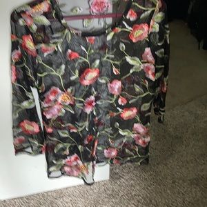 Embroidered layer top